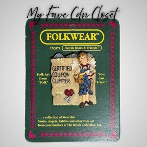 Vintage Boyds Bears Folkwear Collection Brooch**#26424 Guardian Angel of Pennies